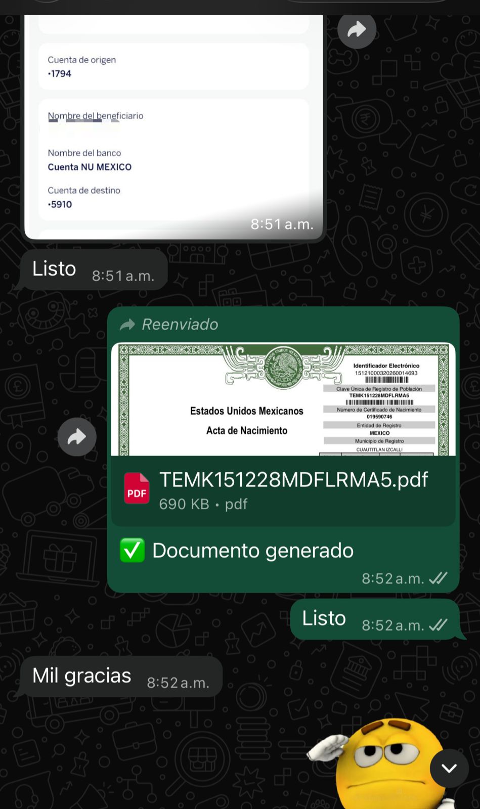 Opinión de cliente sobre trámites en línea en México